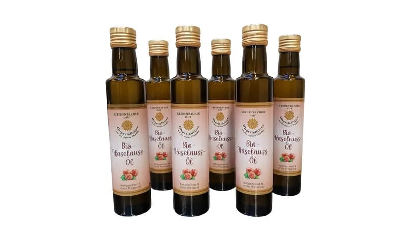 Haselnussöl Bio – Aromatisch und Vielseitig 6x 0,25l von Kredenbacher Hof - Bio Hofladen & Ölpressung & Lohntrocknung Gallerie Bild 1