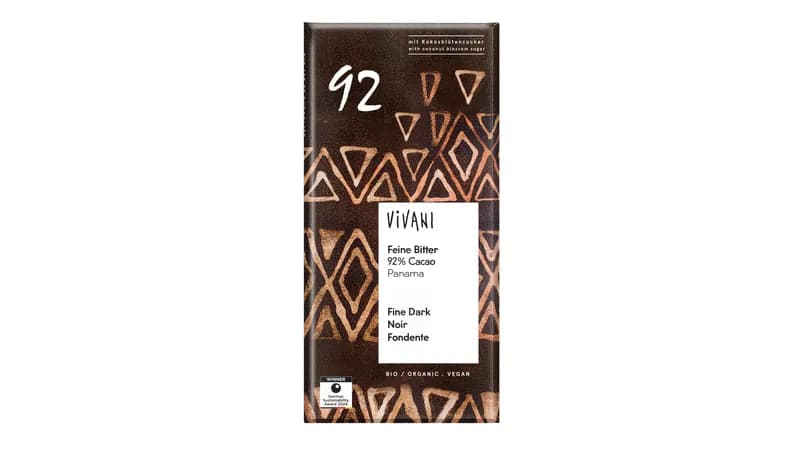 Vivani - Feine Bitter Schokolade 92 % Cacao Panama mit Kokosblütenzucker Gallerie Bild 1
