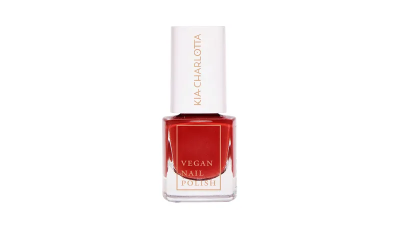 TESTER: Kia-Charlotta, Veganer Nagellack Determination (Dunkelrot), Bis zu 87% natürlich, 100% pflanzliche Lösungsmittel, Zertifiziert Vegan, Made in Germany, Premium Qualität, 5ml Gallerie Bild 1