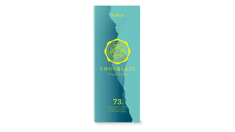 Virgin Cacao Schokolade Kokos, 73% Kakao, 75g von TrustFood GmbH Gallerie Bild 1