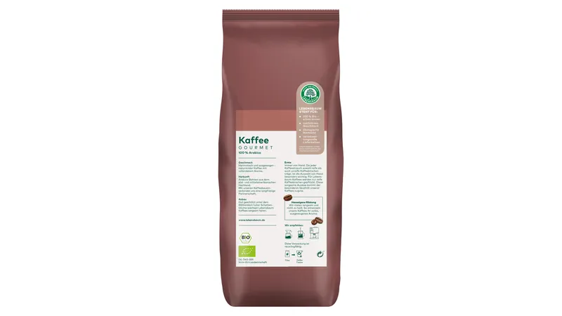 Kaffee Gourmet, klassisch, ganze Bohne