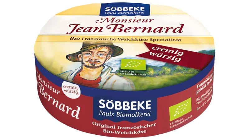 Bio Weichkäse Monsieur Jean Bernard würzig 60 % Fett i. Tr.