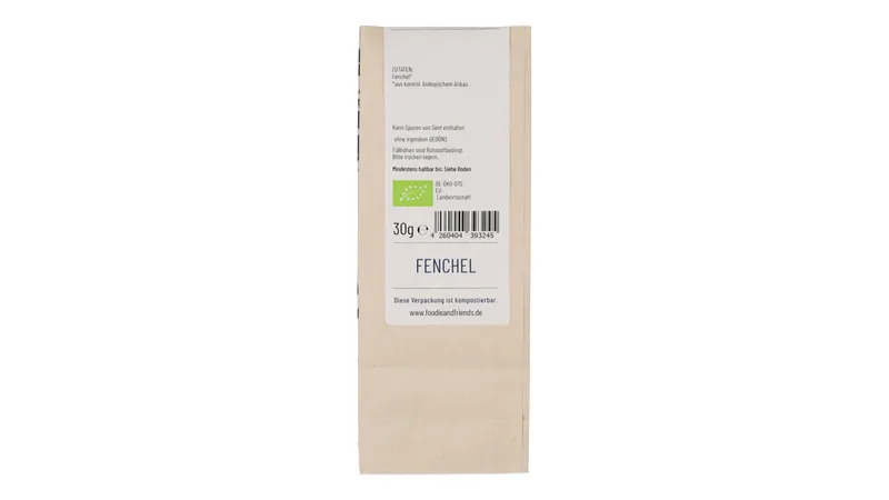 BIO Fenchel ganz in einer kompostierbaren Tüte