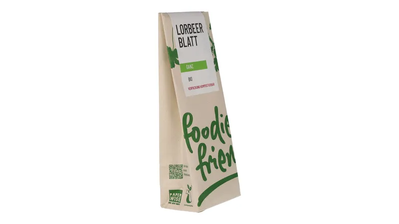 BIO Lorbeerblatt ganz in einer kompostierbaren Tüte 
