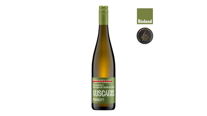 Muscaris - feinherb ausgebauter Weißwein, Kreuzung aus Rebsorten gelber Muskateller und Solaris von Weingut Ansgar Galler Gallerie Bild 1