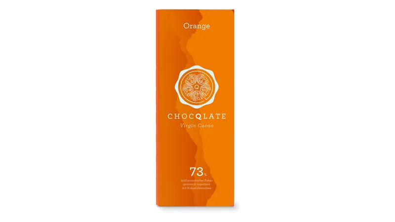 Virgin Cacao Schokolade Orange, 73% Kakao, 75g von TrustFood GmbH Gallerie Bild 1