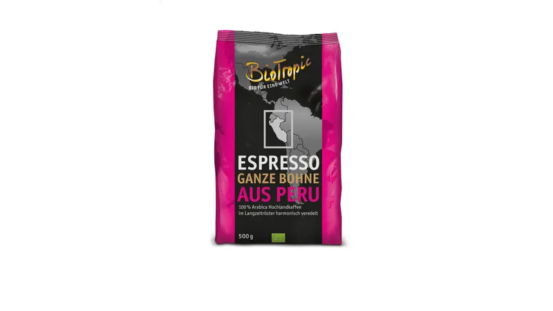 Espresso ganze Bohne aus Peru