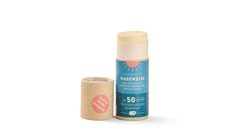 Naseweiss - Feste Sonnencreme mit LSF 50 - plastikfrei verpackt Gallerie Bild 1