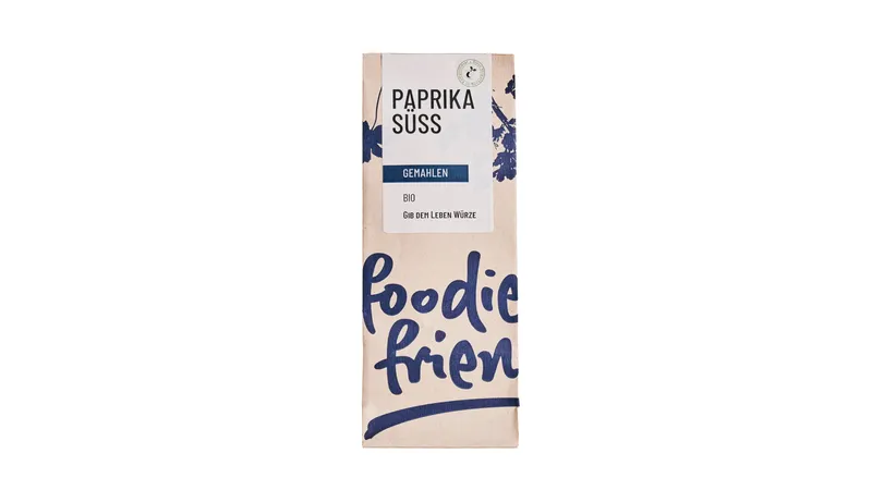 BIO Paprika edelsüß gemahlen in einer kompostierbaren Tüte