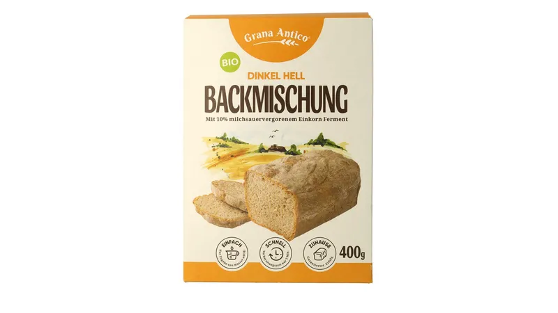 Grana Antico BIO-Dinkel-Backmischung aus hellem Dinkelmehl 400 g Gallerie Bild 1