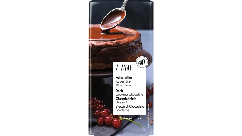 Vivani - Feine Bitter Kuvertüre 70% Cacao (200 g-Tafelformat) von FineLand GmbH Gallerie Bild 4