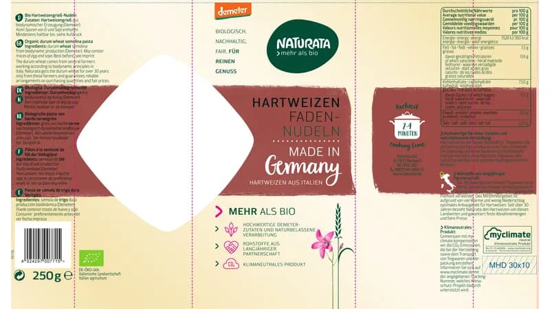 Fadennudeln, Hartweizen hell