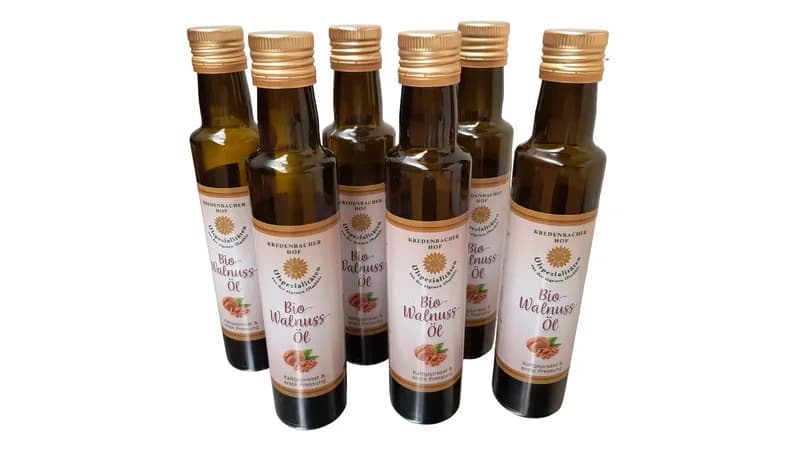 Walnussöl Bio – Intensiv und Vielseitig, 6x 0,25l von Kredenbacher Hof - Bio Hofladen & Ölpressung & Lohntrocknung Gallerie Bild 1