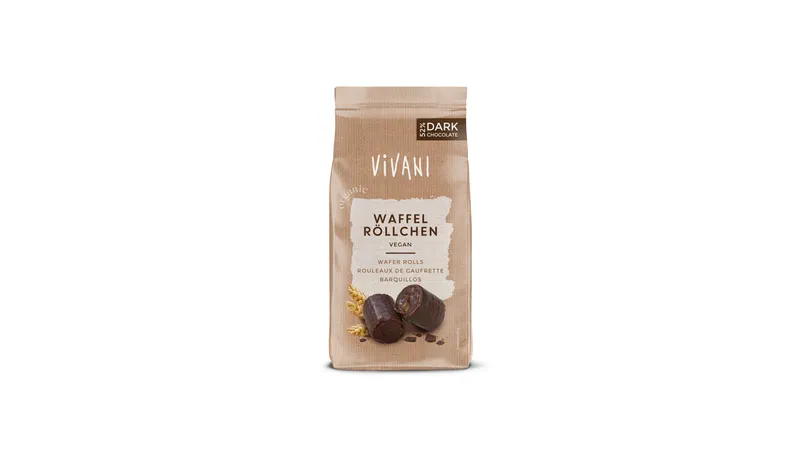 Vivani - Waffel Röllchen mit Zartbitter Schokolade von FineLand GmbH Gallerie Bild 1
