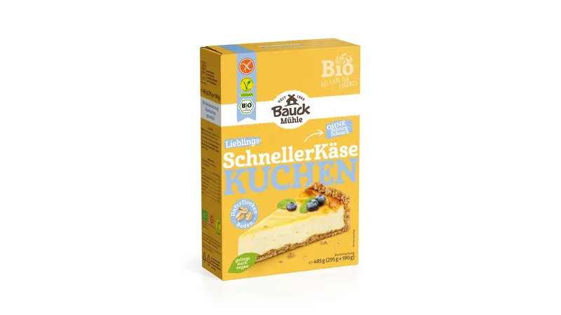 Schneller Käsekuchen glutenfrei Bio