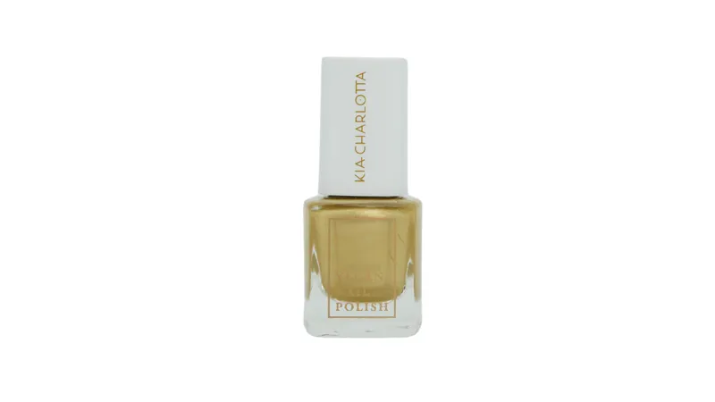 TESTER: Kia-Charlotta I VEGANER Nagellack I Golden Glamour I Sandiges Gold I TIERVERSUCHSFREI und MADE IN GERMANY I Premium Qualität I 5ml