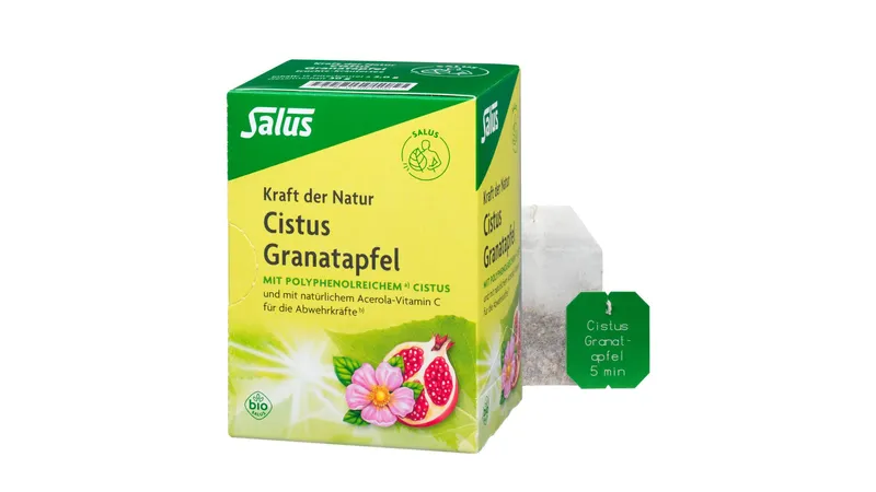 Salus® Kraft d Natur Cistus Granatapfel Kräutertee von Herbaria Kräuterparadies GmbH