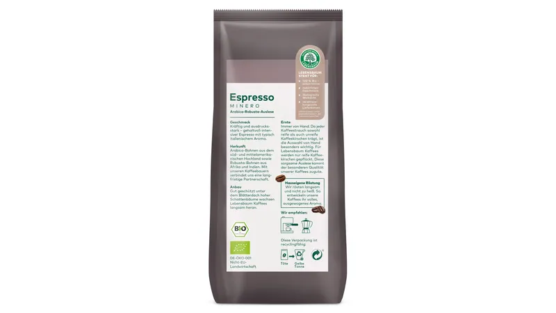 Espresso Minero, gemahlen