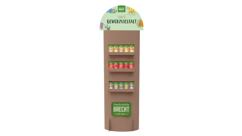 Standdisplay Bunte Gewürzvielfalt, bestückt