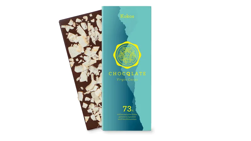 Virgin Cacao Schokolade Kokos, 73% Kakao, 75g von TrustFood GmbH Gallerie Bild 4