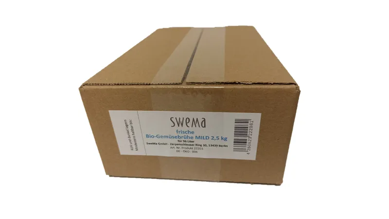 SweMa Gemüsebrühe mild, 2,5 kg für 96 Liter, 76% rohes Gemüse, Steinsalz, Gewürze. Sonst nichts!  Ohne Zusätze, ohne Hefe von SweMa - Frische Gemüsebrühe Gallerie Bild 1