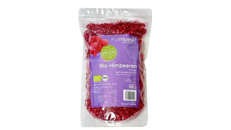 Bio Himbeeren gefriergetrocknet von Purmuesli Food GmbH Gallerie Bild 1
