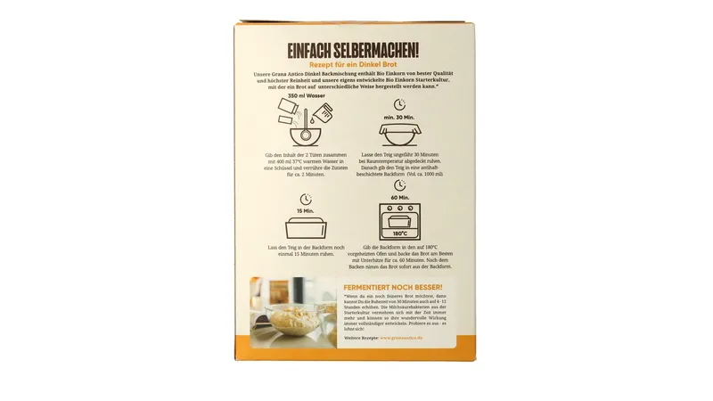 Grana Antico BIO-Dinkel-Backmischung aus hellem Dinkelmehl 400 g Gallerie Bild 2
