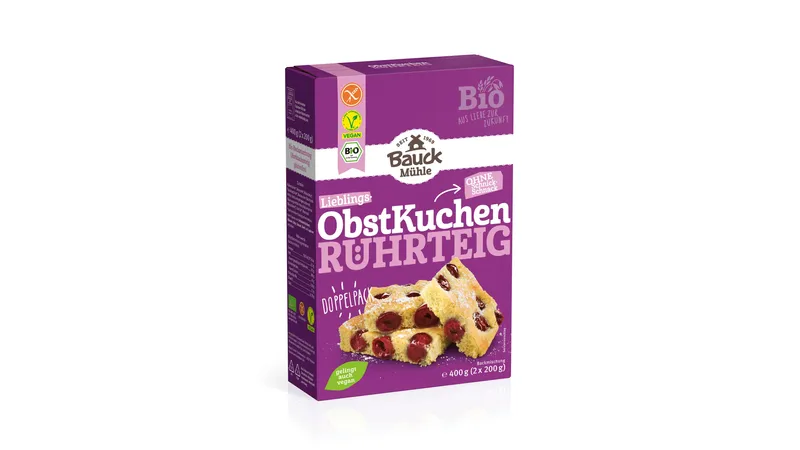 Obstkuchen Rührteig glutenfrei Bio