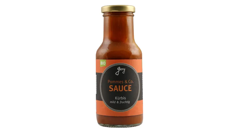 Pommes & Co. SAUCE  Kürbis mild & fruchtig - vegan - ohne Tomaten - mit Bio Hokkaido Kürbis  von Georgs Bio-Bauern Gallerie Bild 1