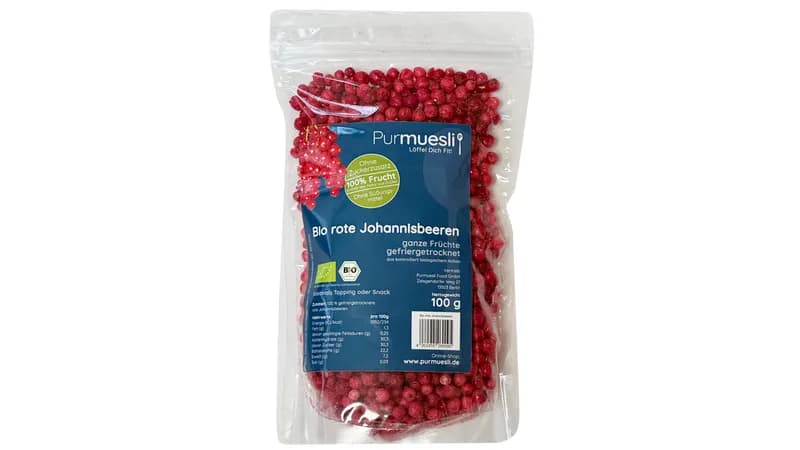Bio Johannisbeeren gefriergetrocknet von Purmuesli Food GmbH Gallerie Bild 1