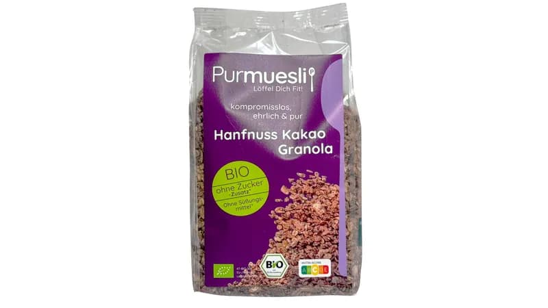 Bio Hanfnuss Kakao Granola von Purmuesli Food GmbH Gallerie Bild 3