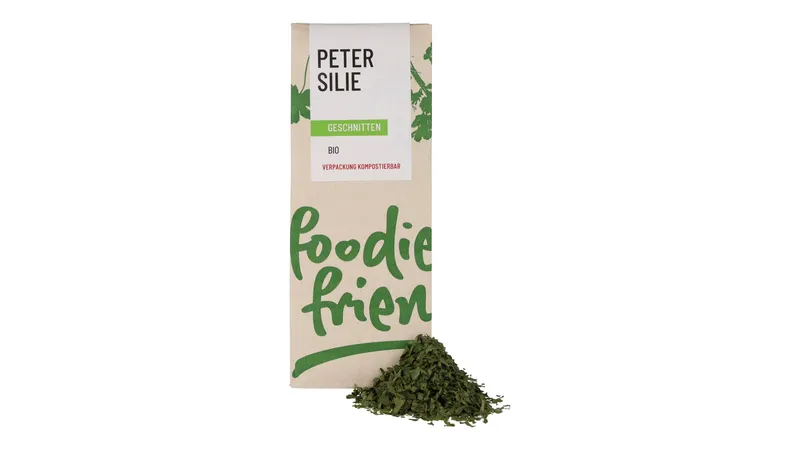 BIO Petersilie geschnitten in einer kompostierbaren Tüte 