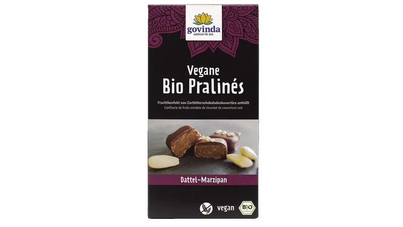 Vegane Bio Pralinés Dattel-Marzipan von Govinda Natur GmbH Gallerie Bild 1