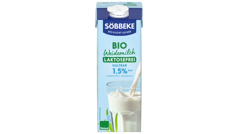 Haltbare Bio Weidemilch laktosefrei 1,5 % Fett