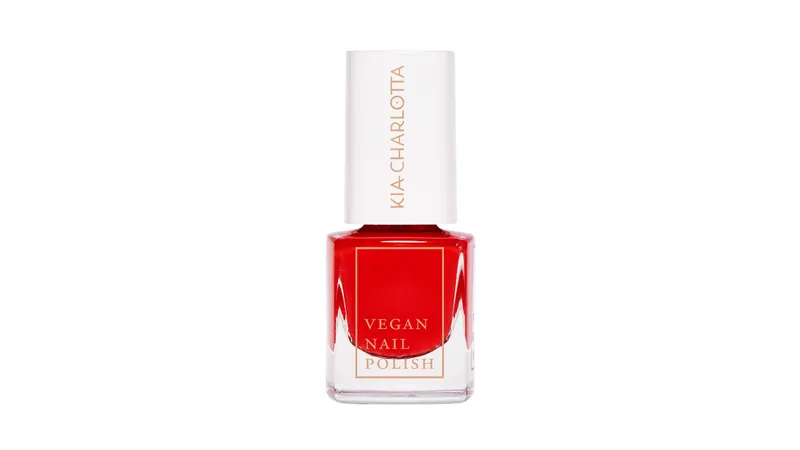 Kia-Charlotta, Veganer Nagellack Hustle (Beerenrot), Bis zu 87% natürlich, 100% pflanzliche Lösungsmittel, Zertifiziert Vegan, Made in Germany, Premium Qualität, 5ml