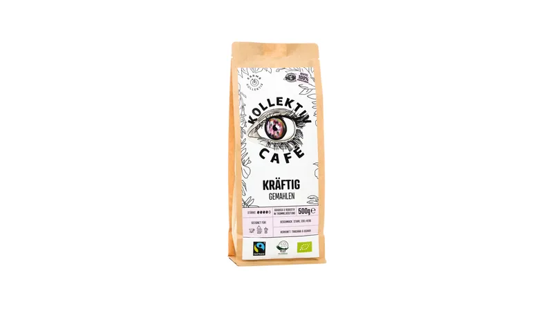 KollektivCafé Kräftig, Gemahlener Bio-Röstkaffee