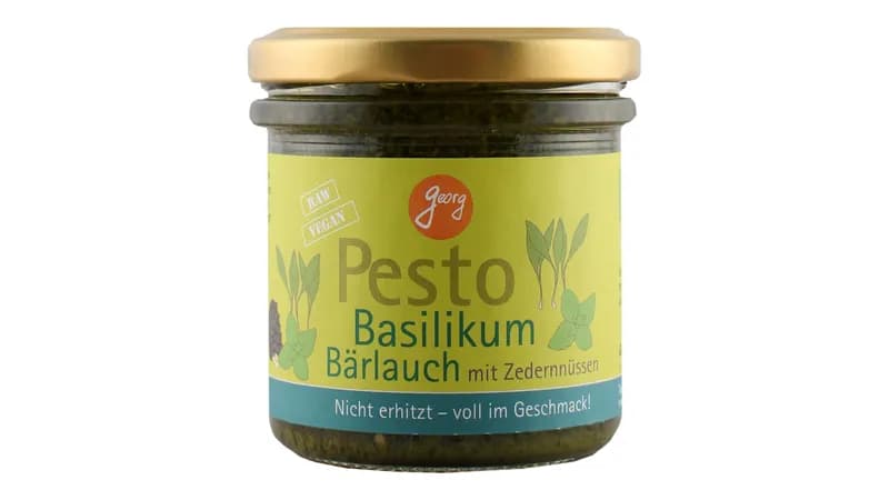 Pesto Basilikum mit Wildbärlauch Nicht erhitzt - voll im Geschmack Bio von Georgs Bio-Bauern Gallerie Bild 1
