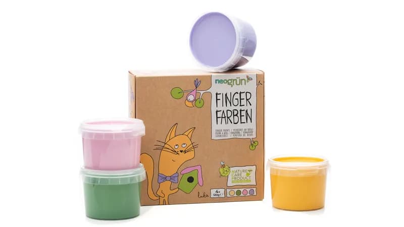 Bio-Fingerfarben 4er Set "Luka" von neoGRÜN Gallerie Bild 1
