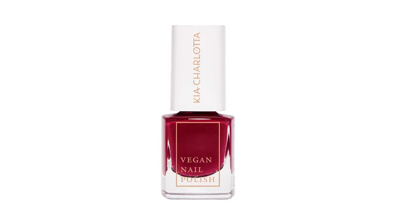 Kia-Charlotta, Veganer Nagellack Super Powers (Weinrot), Bis zu 87% natürlich, 100% pflanzliche Lösungsmittel, Zertifiziert Vegan, Made in Germany, Premium Qualität, 5ml