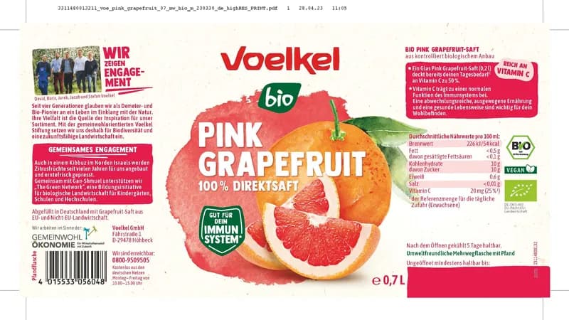 Pink Grapefruit 100% Direktsaft