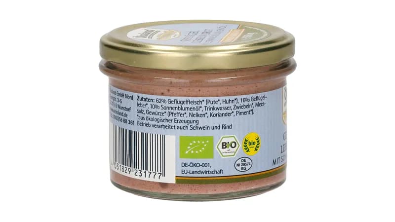Geflügel-Leberwurst mit Sonnenblumenöl in Gourmet-Qualität
