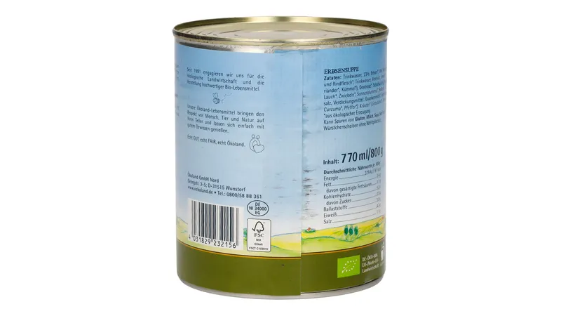 Erbsensuppe mit Würstchenscheiben