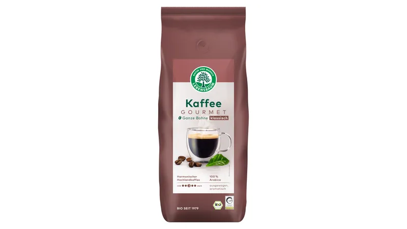 Kaffee Gourmet, klassisch, ganze Bohne