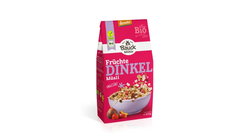 Dinkel Müsli Früchte Demeter