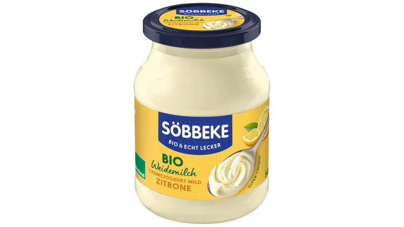 Bio Weidemilch Joghurt mild Zitrone 7,5 % Fett