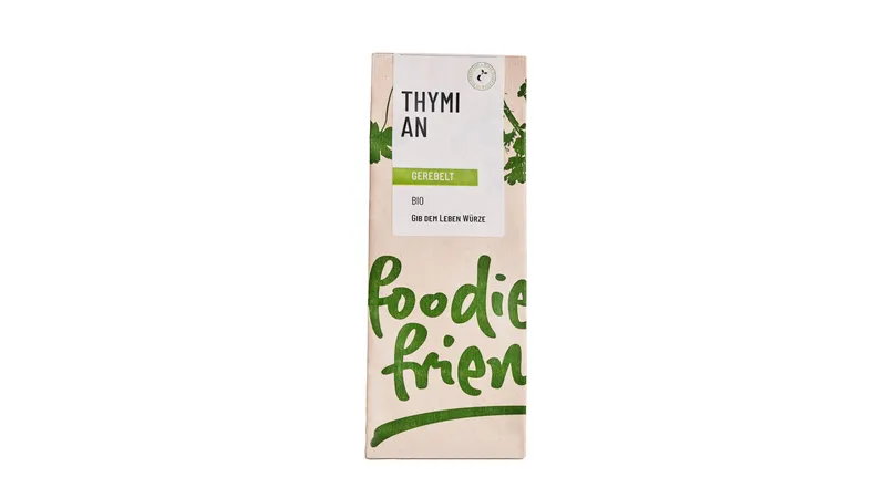 BIO Thymian gerebelt in einer kompostierbaren Tüte von foodie & friends Gallerie Bild 1