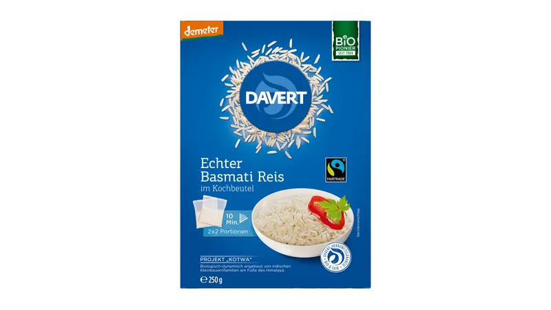 demeter Echter Basmati Reis im Kochbeutel Fairtrade 250g