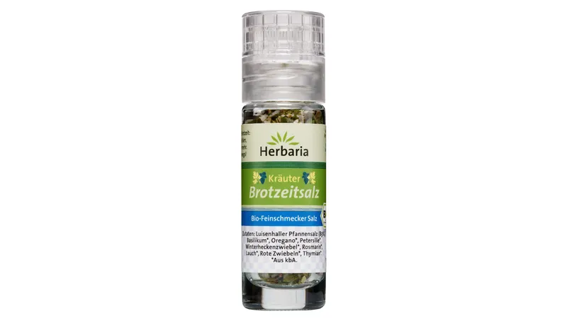 Kräuter Brotzeitsalz bio Mini-Mühle
