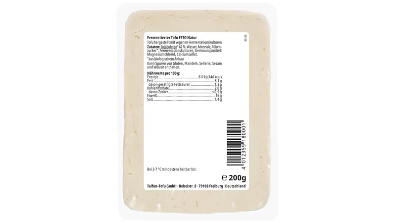 Fermentierter Tofu FETO Natur