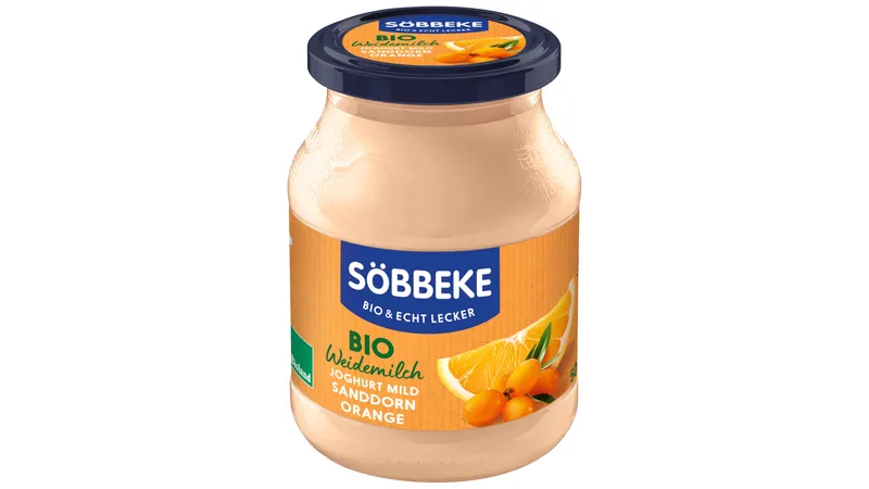 Bio Weidemilch Joghurt mild Sanddorn-Orange